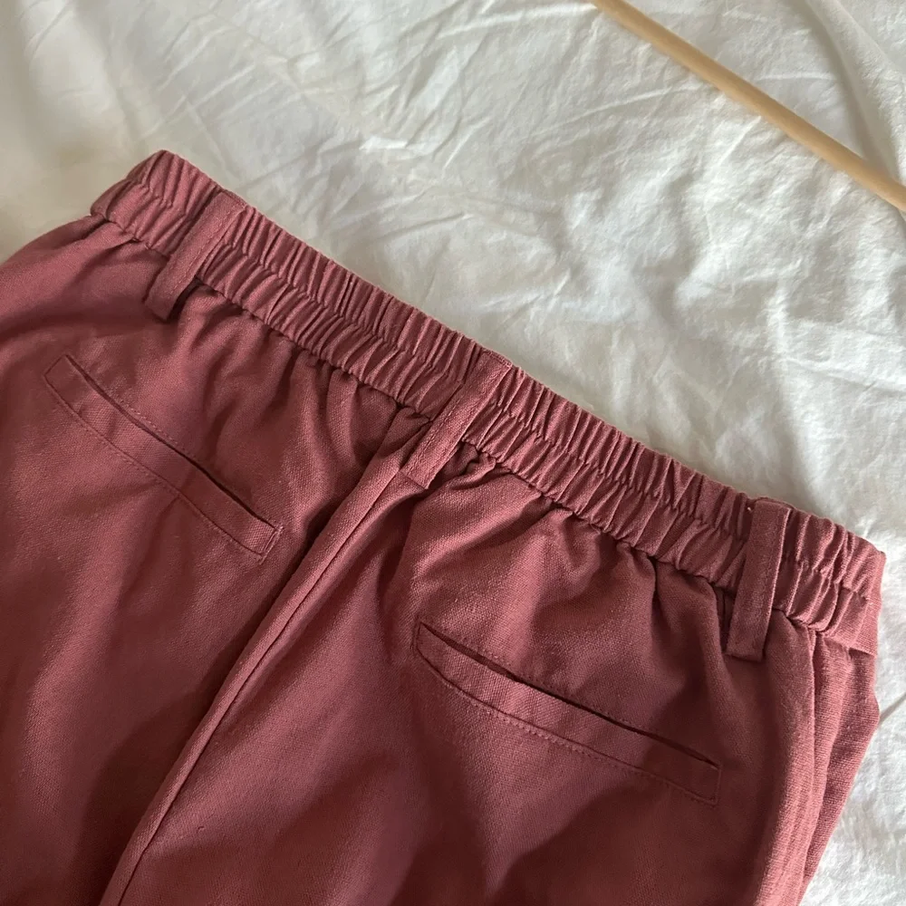 Grace Karin Dusty Rose Wide-Leg Pants - Picture 8 of 9